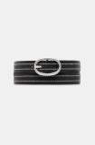 Sisley curea de piele culoarea negru, 6R3NWL02Y