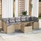 vidaXL Set de canapele pentru grădină 8 pcs Bej 100 x 55 x 73 cm 3357333