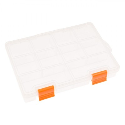 Cutie Organizare, 10 Compartimente, Transparentă, Plastic, Dimensiuni 19.5x14x3cm foto