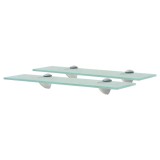 Cumpara ieftin Rafturi suspendate, 2 buc,. 40 x 10 cm, sticla, 8 mm