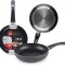Tigaie neagra Indubasic cu maner din bachelita, aluminiu, &Oslash; 20 cm, IBILI