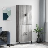 Cumpara ieftin Dulap &icirc;nalt, gri sonoma, 69,5x34x180 cm, lemn compozit
