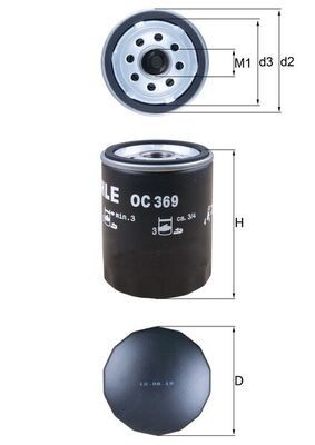 MAHLE OC 369 Filtru ulei foto