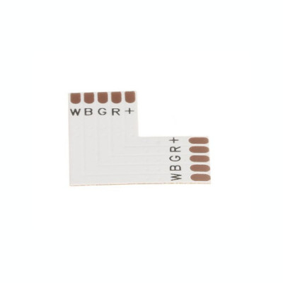 Conector PCB L de 12mm 5-Pini pentru benzi LED RGB SMD5050 Conținutul pachetului 1 Bucată foto