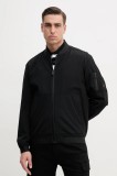 BOSS Orange geaca bomber culoarea negru, de tranzitie, 50537058
