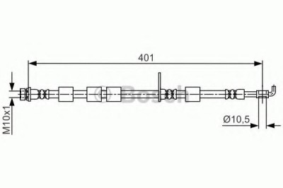 Conducta / cablu frana FORD B-MAX (JK) (2012 - 2016) BOSCH 1 987 481 701 foto