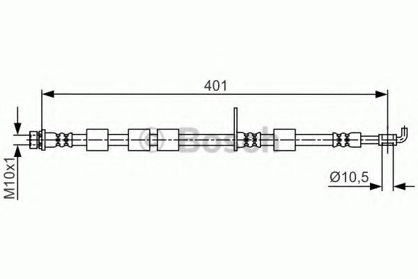 Conducta / cablu frana FORD B-MAX (JK) (2012 - 2016) BOSCH 1 987 481 701