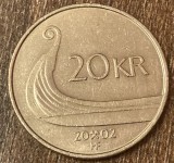 C50 - Moneda foarte veche - Norvegia - 20 koroane - 2002