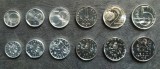 CEHIA █ SET DE MONEDE █ 10+20+50 Haleru +1+2+5 Korun █ 1995-1999 █ UNC