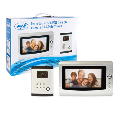 Resigilat : Interfon video PNI DF-926 cu 1 monitor, ecran LCD 7 inch, iesire pentr foto