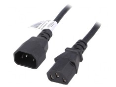 Cablu Alimentare 3m IEC C13-C14 10A Negru