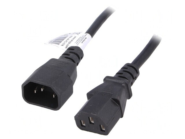 Cablu Alimentare 3m IEC C13-C14 10A Negru