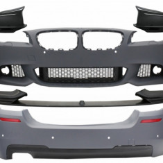 Pachet Exterior cu Prelungire Bara si Capace oglinzi BMW Seria 5 F10 Non LCI (2011-2014) M Design Carbon Performance AutoTuning