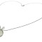 Lantisor argint cu pandantiv mic trandafir sidef 10 MM