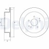 Set discuri frana Ssangyong Actyon Ii, Korando (C300), Korando (Ck), Korando Van, Tivoli, Xlv Suv, Xlv Van, punte spate, 284x10, plin, DELPHI