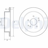 Set discuri frana Ssangyong Actyon Ii, Korando (C300), Korando (Ck), Korando Van, Tivoli, Xlv Suv, Xlv Van, punte spate, 284x10, plin, DELPHI