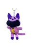 Breloc Cat Siesta, Personajul de Jucărie Iubit din Smiling Critters, Mov, 20cm, Oem
