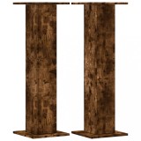 Cumpara ieftin Suporturi de plante 2 buc. stejar fumuriu 30x30x95 cm lemn