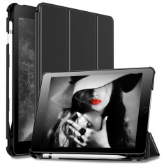 Husa Tableta iPad 9.7&amp;quot; 5Th Generation Pen Holder 2018 IPad Air 5 Suport Pen ofera protectie Lux Bumper Black foto