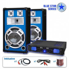 Electronic-Star Set Blue Star PA Seria &amp;amp;quot;Basskick&amp;amp;quot; 1600 W, 1 amplificator ?i 2 difuzoare foto