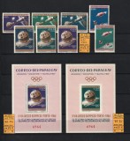 Paraguay, 1964 | Explorarea spaţiului, Olimpiada Tokyo - Cosmos | MNH | aph, Spatiu, Nestampilat