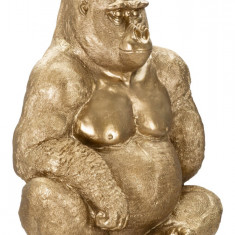 Statueta decorativa, Gorilla, Mauro Ferretti, 64 x 53 x 82 cm, polirasina, auriu