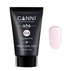Polygel pentru constructie unghii Canni Premium 04, 45 ml, Crystal Pink foto
