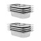 vidaXL Recipiente Gastronorm 8 buc. GN 1/4 65 mm oțel inoxidabil 50901