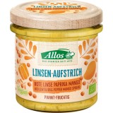 Crema Tartinabila din Linte, Ardei si Mango Fara Gluten Bio 140gr Allos, Allos &amp; Derit