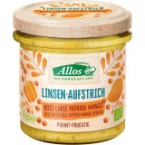 Crema Tartinabila din Linte, Ardei si Mango Fara Gluten Bio 140gr Allos