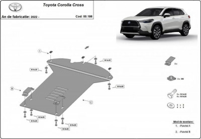 Scut metalic antifurt catalizator Toyota Corolla Cross 2022-prezent foto