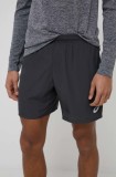 Asics pantaloni scurți de alergare barbati, culoarea negru
