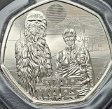 50 pence 2023 Marea Britanie, Han Solo and Chewbacca, Star Wars, Bunc, Europa