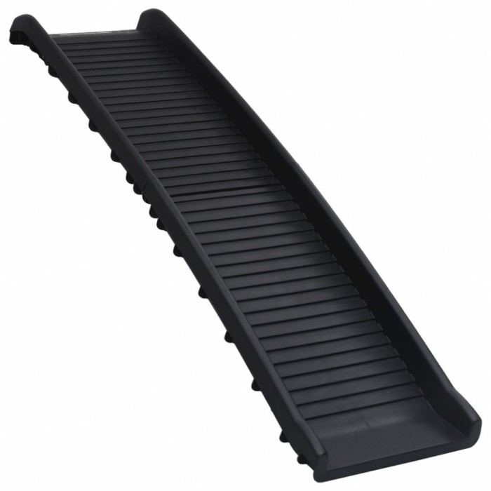 Rampa pentru caini pliabila, negru, 155,5 x 40 x 15,5 cm