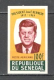 Senegal.1964 Posta aeriana-1 an moarte presedintele J.F.Kennedy ndt. MS.58, Nestampilat