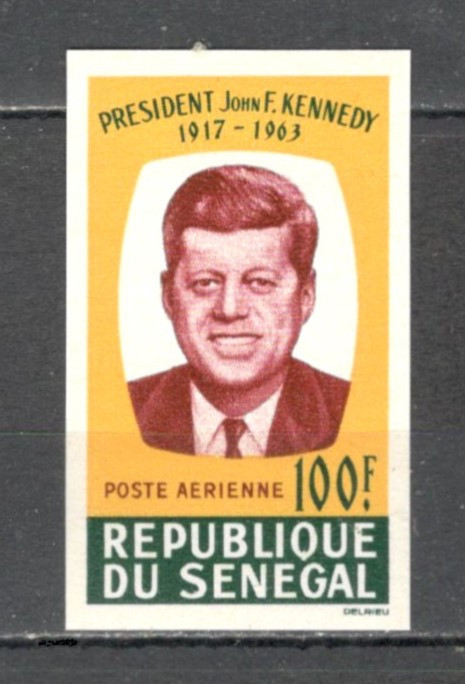 Senegal.1964 Posta aeriana-1 an moarte presedintele J.F.Kennedy ndt. MS.58