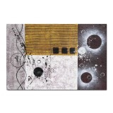 Tablou abstract pictat manual living, birou, Calatorie in spatiu, 90x60cm ulei pe panza efect 3D, gata de agatat pe perete