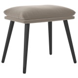 Cumpara ieftin Taburet, gri deschis, 45x29,5x35 cm, catifea