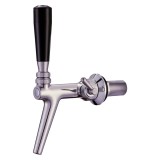 Zapfhahn, Kompensatorhahn, Bierzapfhahn, Schankhahn aus Chromnickelstahl mit Edelstahl Kompensator, Poliert, Gewindel&auml;nge: 55 mm