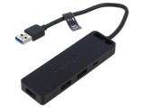 Hub USB OTG cu LED negru, Vention
