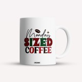Cana alba personalizata Monday sized coffee, INOVATIX&reg;. 330ml