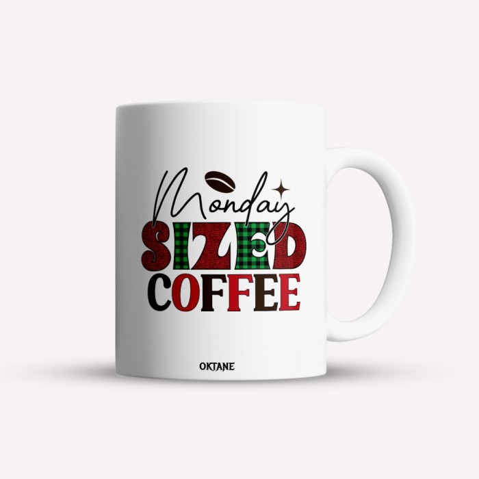 Cana alba personalizata Monday sized coffee, INOVATIX&reg;. 330ml