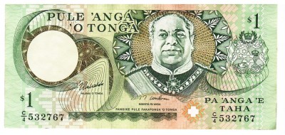 Tonga 1 Pa&amp;#039;anga 1995 P-31d Seria 532767 foto