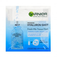 Masca Servetel Garnier Skin Naturals Fresh-Mix Hyaluron Shot, 33 g, Masca Servetel cu Acid Hialuronic, Masca Servetel Anti Riduri, Masca Hidratare Ten foto