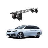 Bare transversale aluminiu pentru Peugeot 308 Combi 2014-2021, plafon neted