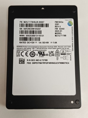 Solid State Drive (SSD) Samsung, 1.92TB, SAS 12Gbps, PM1643a, MZILT1T9HBJR-00007, 2100 MB/s, 1800 MB/s, Server, bulk foto