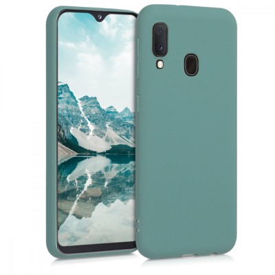 Husa pentru Samsung Galaxy A20e, Silicon, Verde, 48738.171 foto