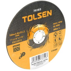 Disc de taiere cu centru coborat piatra, 115x3x22 mm, Tolsen