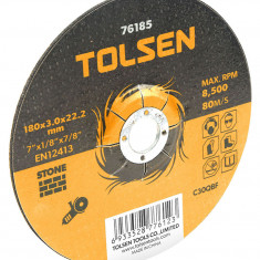 Disc de taiere cu centru coborat piatra, 125x3x22 mm, Tolsen