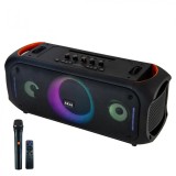 Boxa portabila Akai cu microfon fara fir si telecomanda, bluetooth